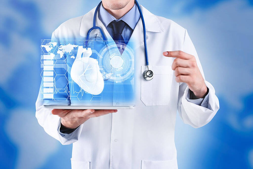 Doctor showing a heart