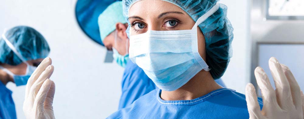 female doctor preparing for surgery